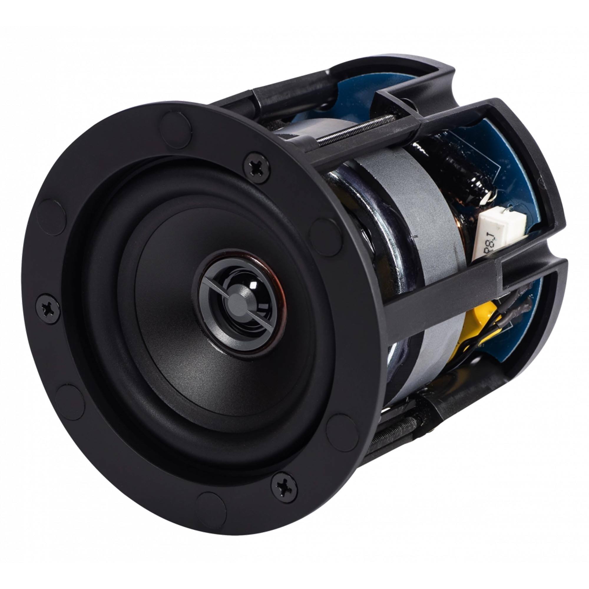 Alt View 10. ELAC - Elac IC-V31-W - Vertex 1 3.8" In-Ceiling Speaker - Includes White Grille, Sold Individually - Black/Gray.