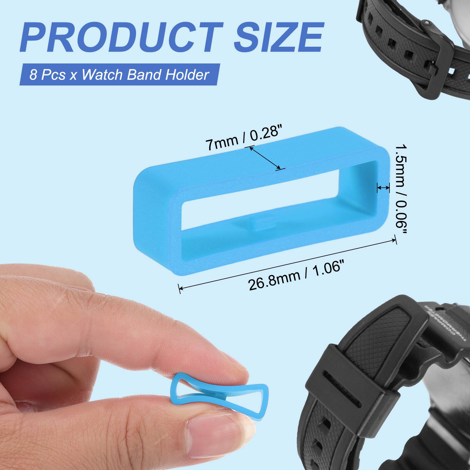 PRODUCT SIZE  
8 Pcs x Watch Band Holder  
7mm / 0.28"  
1.5mm / 0.06"  
26.8mm / 1.06"