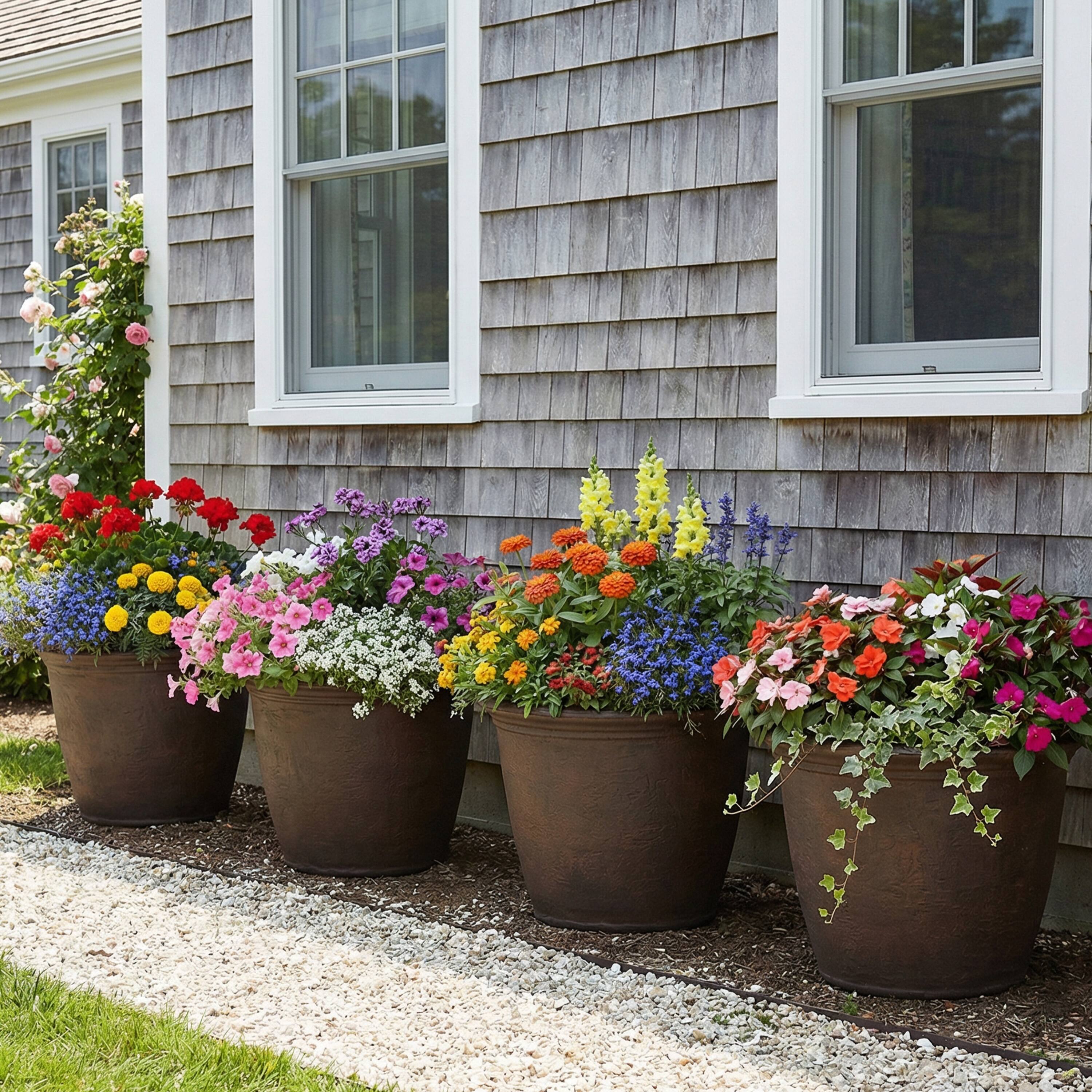 Alt View 1. Sunnydaze - 20 in Anjelica Dual-Wall Polyresin Planter - Sable.