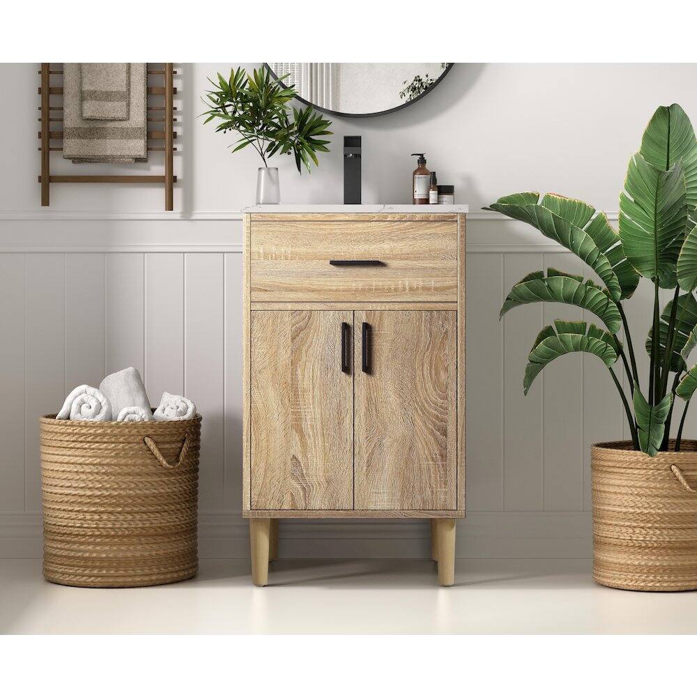 Alt View 9. Elegant Kitchen and Bath - Chandler 20 Inch Single Bathroom Vanity In Mango Wood - Mango Wood.
