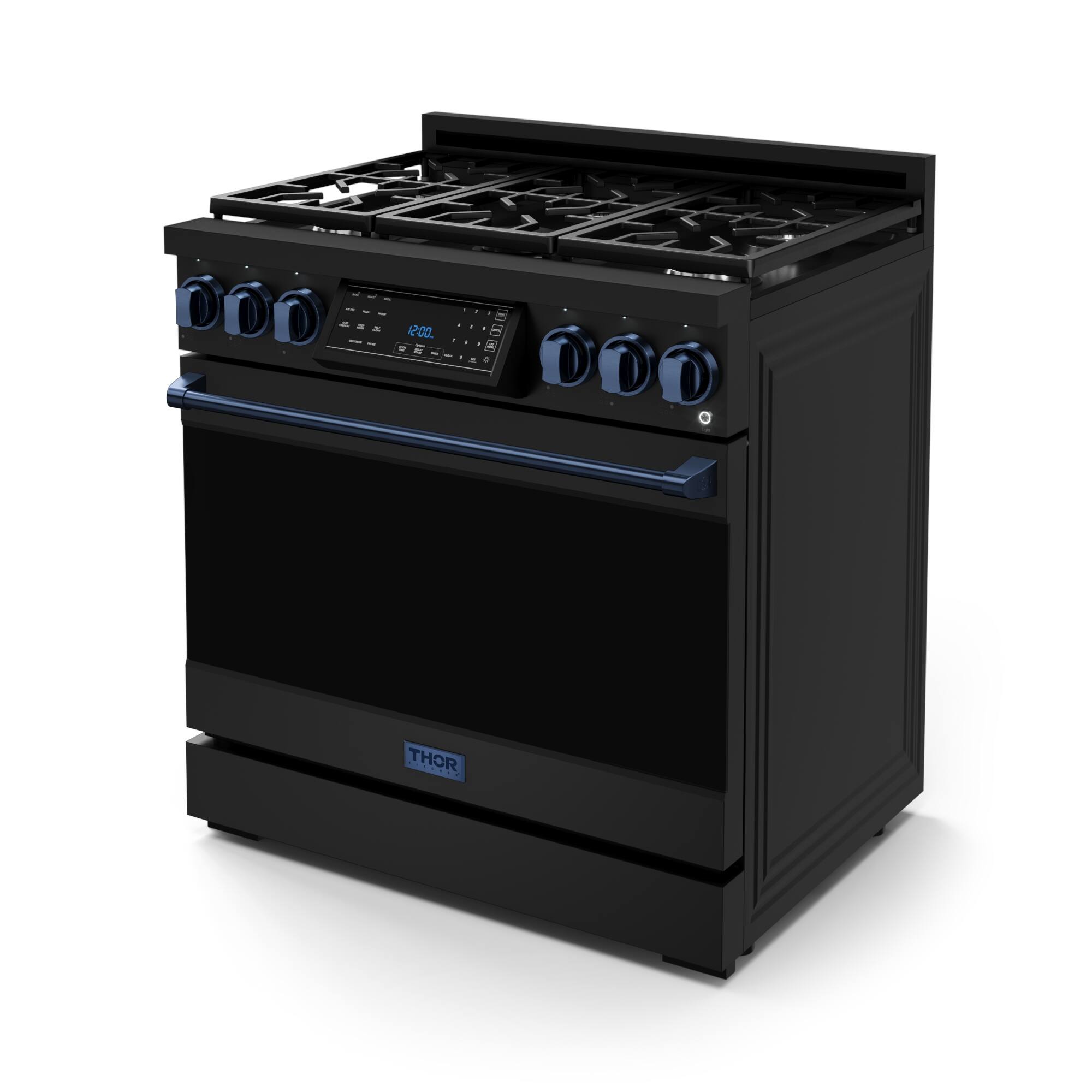 200. COMIA - THOR 48" Black Gas Stove