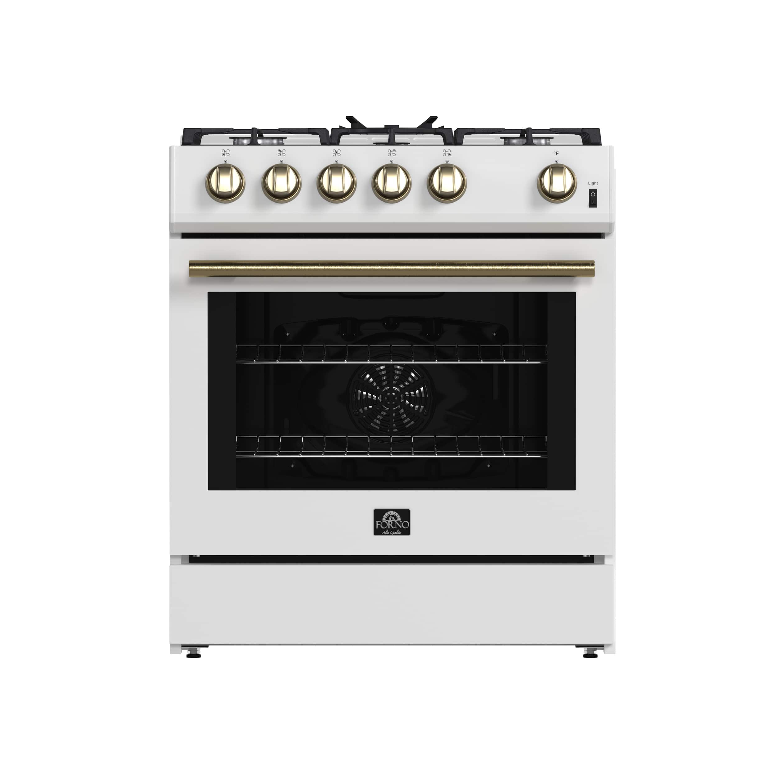 Forno Appliances - Leonardo 5 Cu. Ft. Freestanding Gas Convection Range with LP Conversion Kit - White