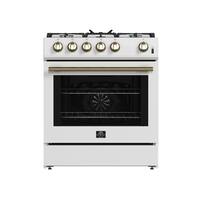 Forno Appliances - Leonardo 5 Cu. Ft. Freestanding Gas Convection Range with LP Conversion Kit - White - Front_Zoom