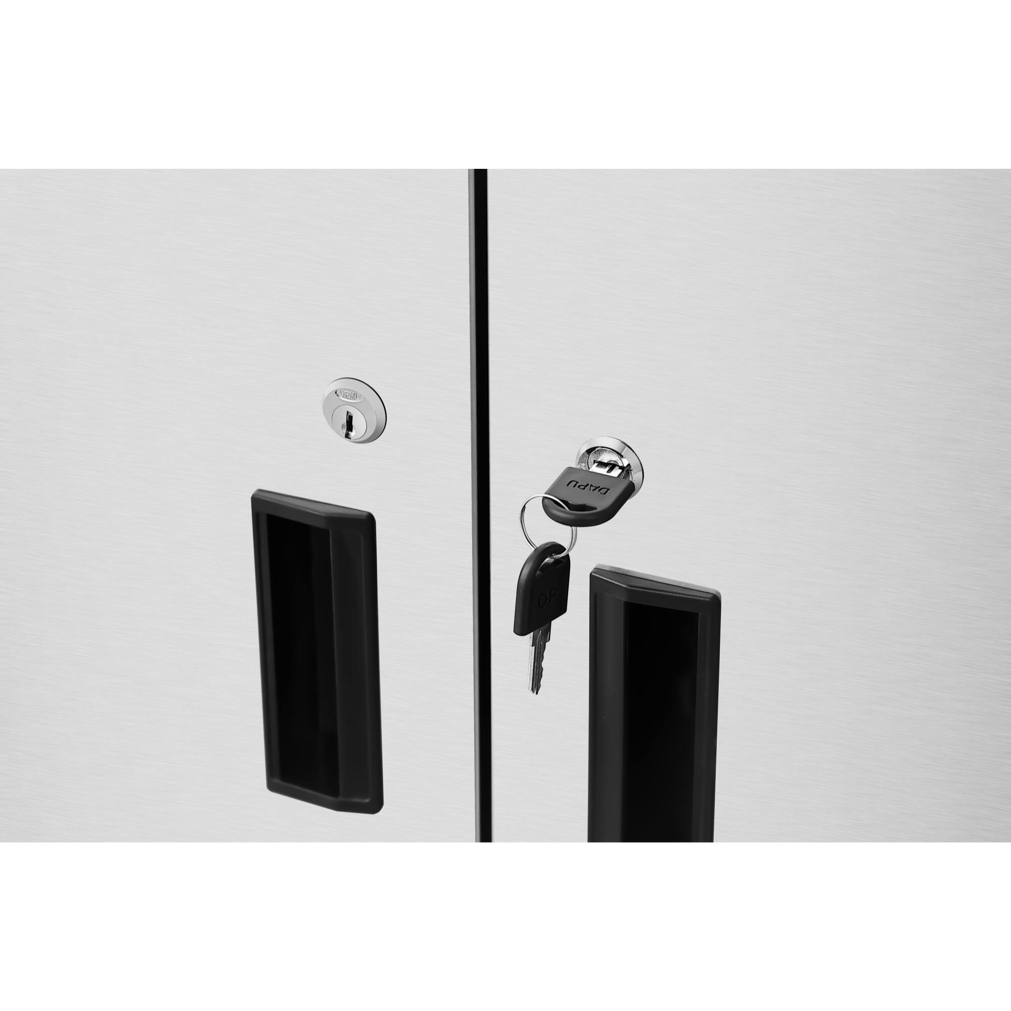 Alt View 6. Koolmore - 48 in. Kitchen Wall Cabinet with Hinged Doors and 2 shelves in Stainless-Steel (KM-WMC-1548-S) - Stainless-Steel.