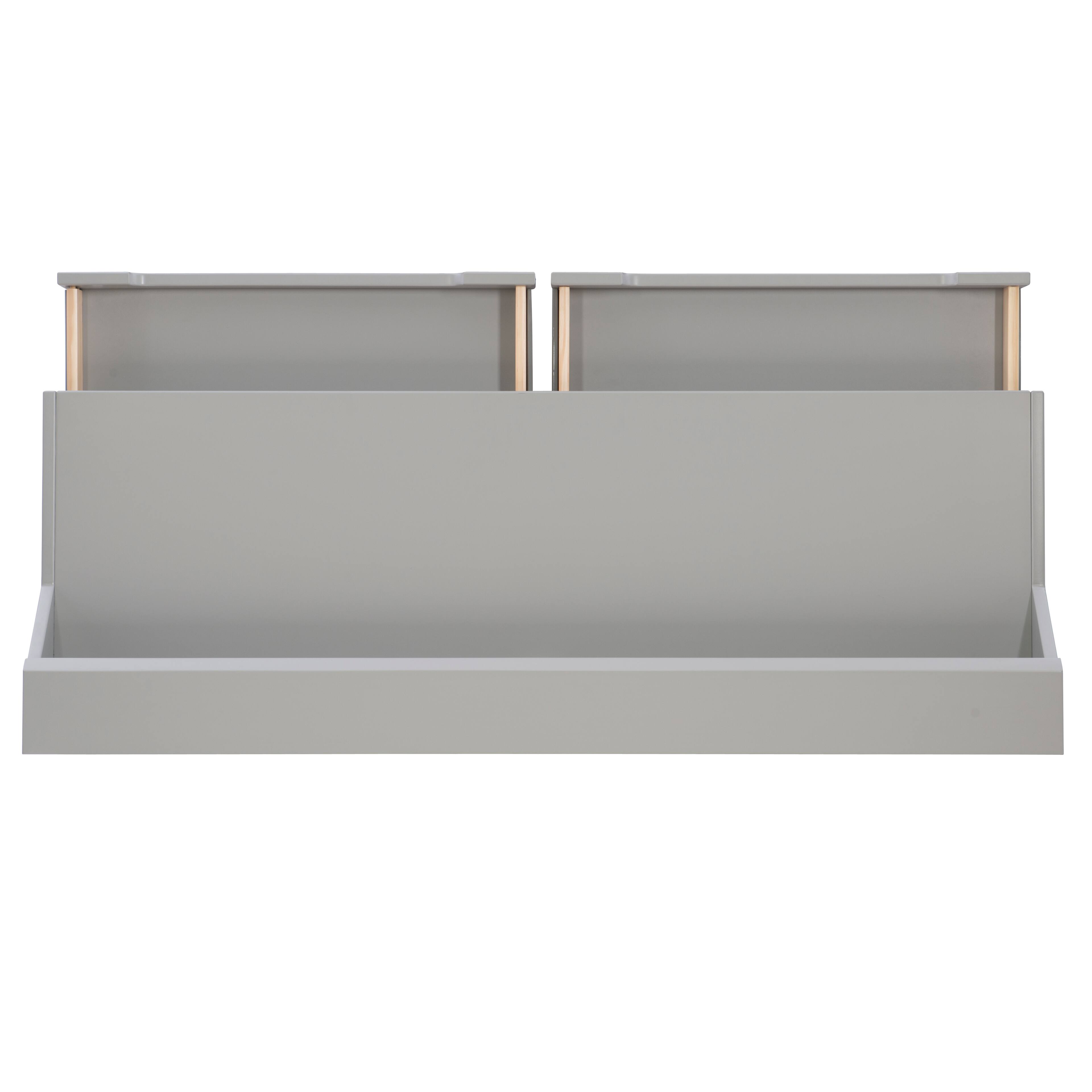 Alt View 16. Linon Home Décor - Stanley Two-Drawer Desk With Hutch Shelf - Natural & Gray.