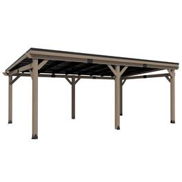 Mondawe - 12x20 ft. Cedar Hardtop Gazebo - Black