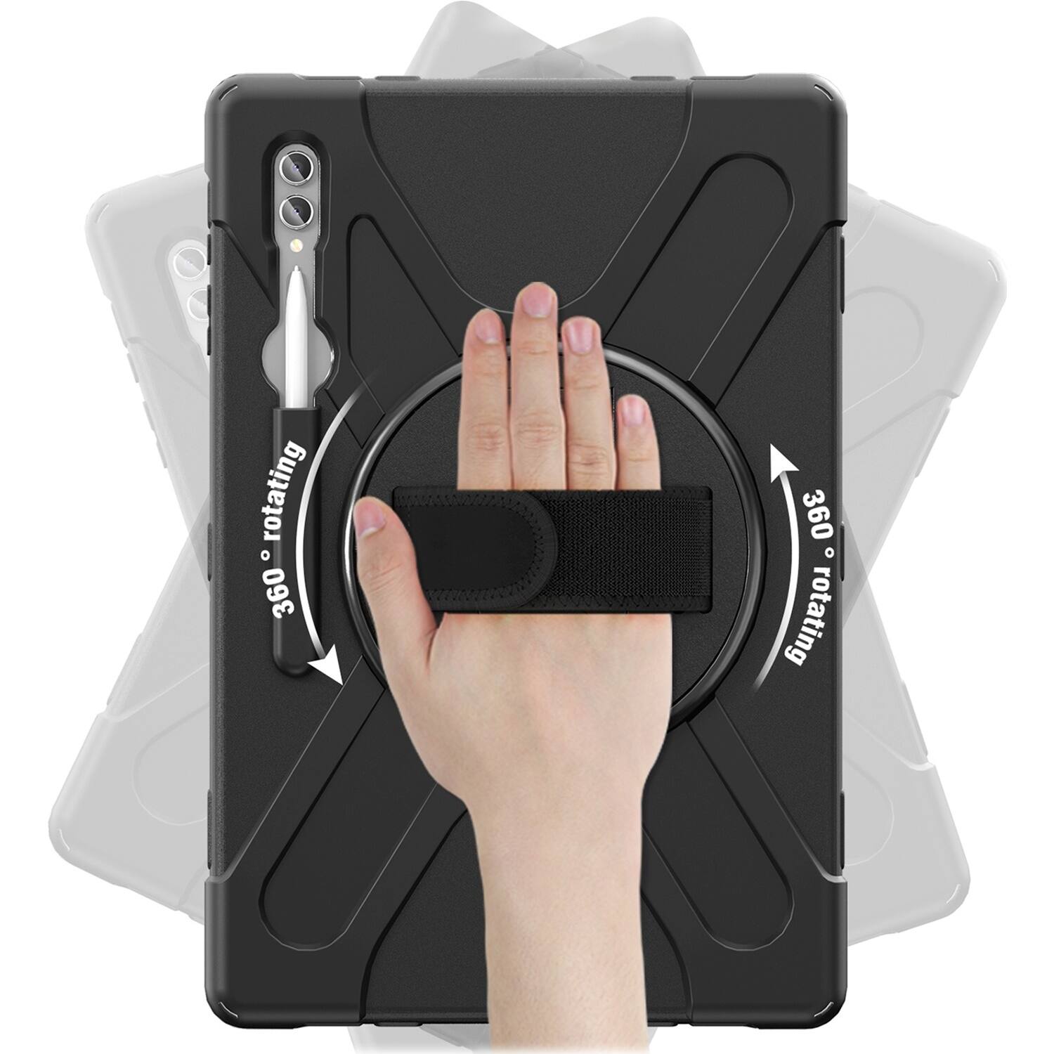 Alt View 14. SaharaCase - DEFENSE-X Series Case for Samsung Galaxy Tab S10 Ultra, Tab S9 Ultra, and Tab S8 Ultra - Black.