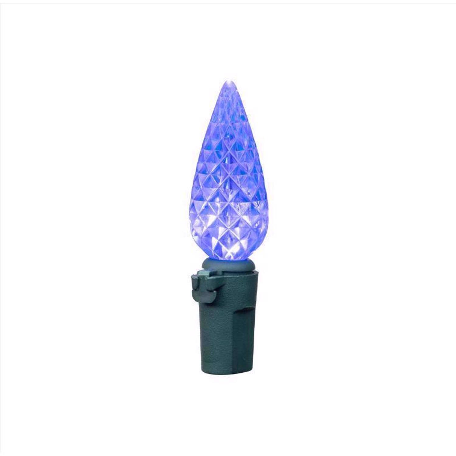 Left. Celebrations - Celebrations Classic LED C6 Blue 100 ct String Christmas Lights 297 ft..