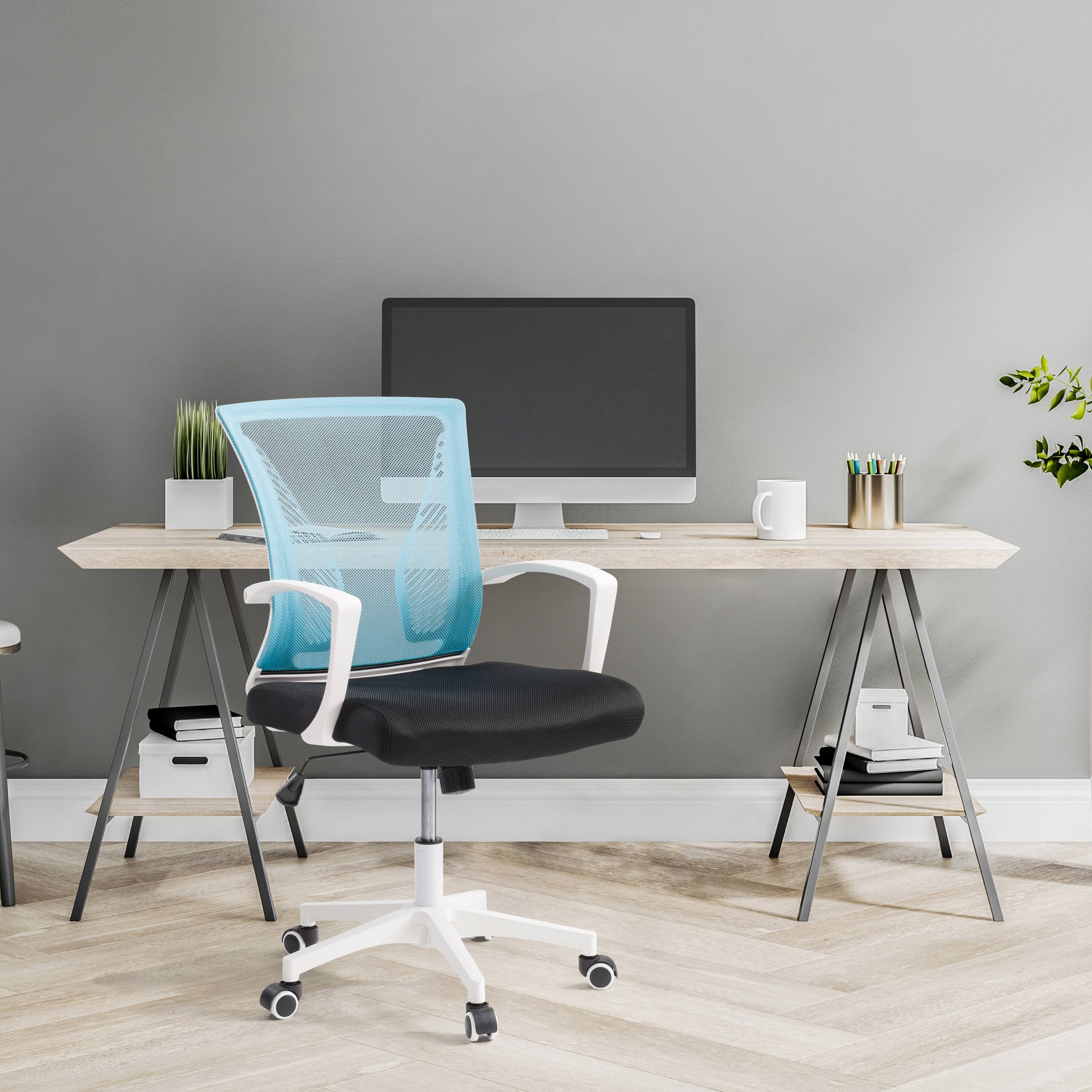 Alt View 16. CorLiving - Workspace Mesh Back Office Chair - Teal and White.