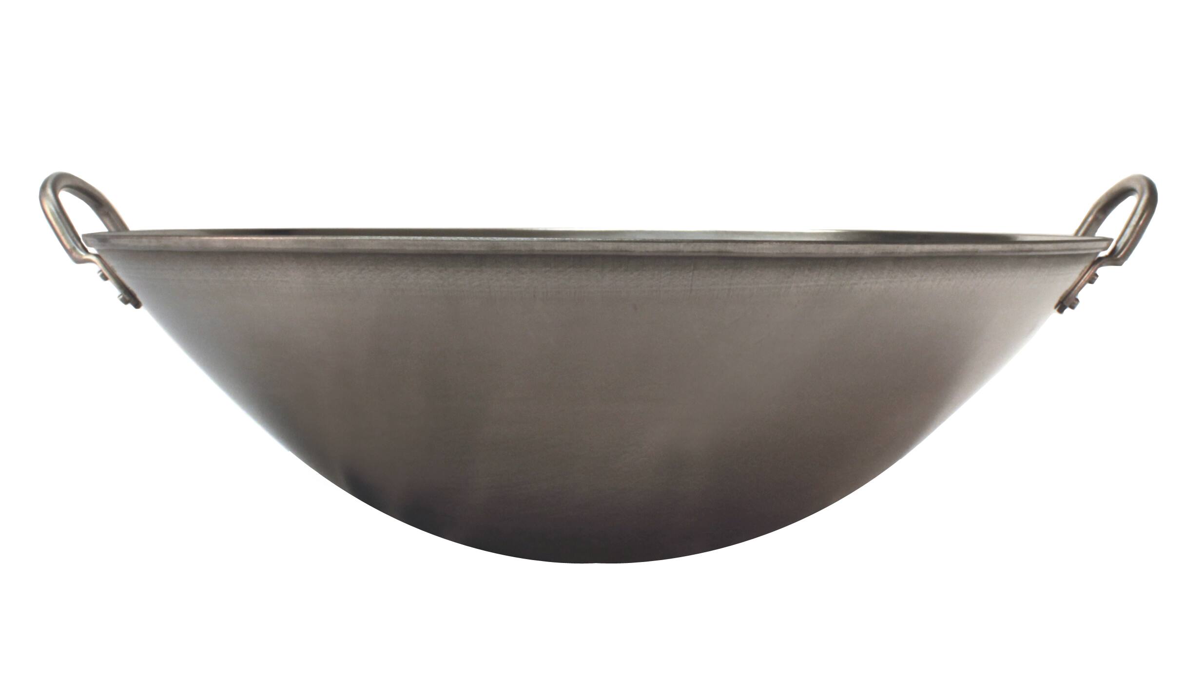 Angle. SPT - 18″ Induction Ready Stainless Steel Wok - Stainless steel.