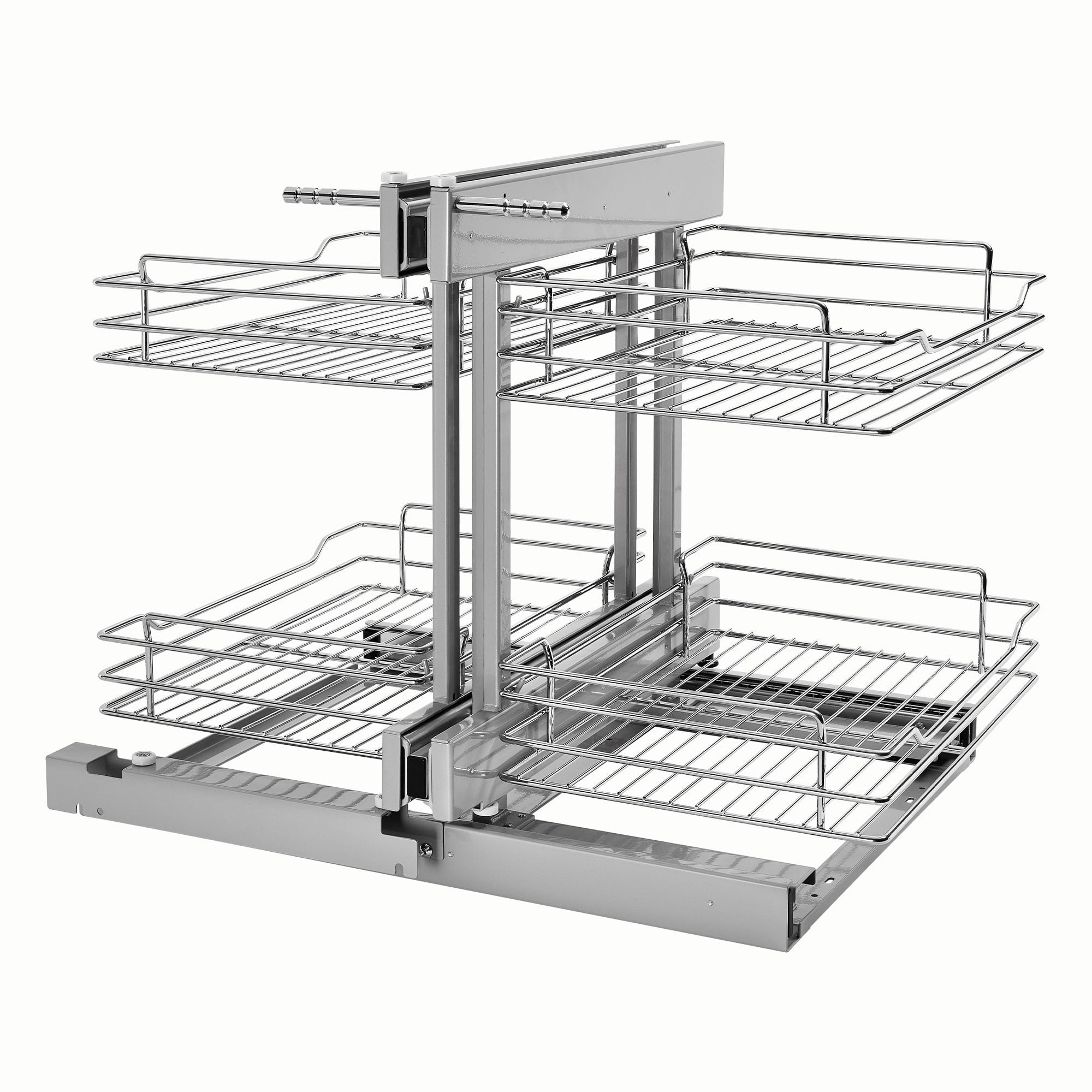 Rev-A-Shelf - Chrome 2-Tier Optimizer-15" Blind Corner Cabinet Openings,5PSP-15-CR - Silver