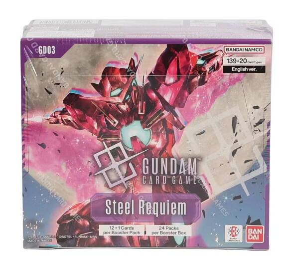 0 asalva CARD GDO3 BANDAI OASCARDG CARD BANDAI NAMCO 139+20 Card Types English ver. GUNDAM CARD GAME BANDAICARD Steel Requiem CARGAMES GAMES SAMES MES 12 + 1 Cards 24 Packs per Booster Pack per Booster Box 501 50 SUNRISE SOTSU SU-SUNRISE-MBS SUNRISE MaS MADE MADEIN-JAPAN BAN DAI