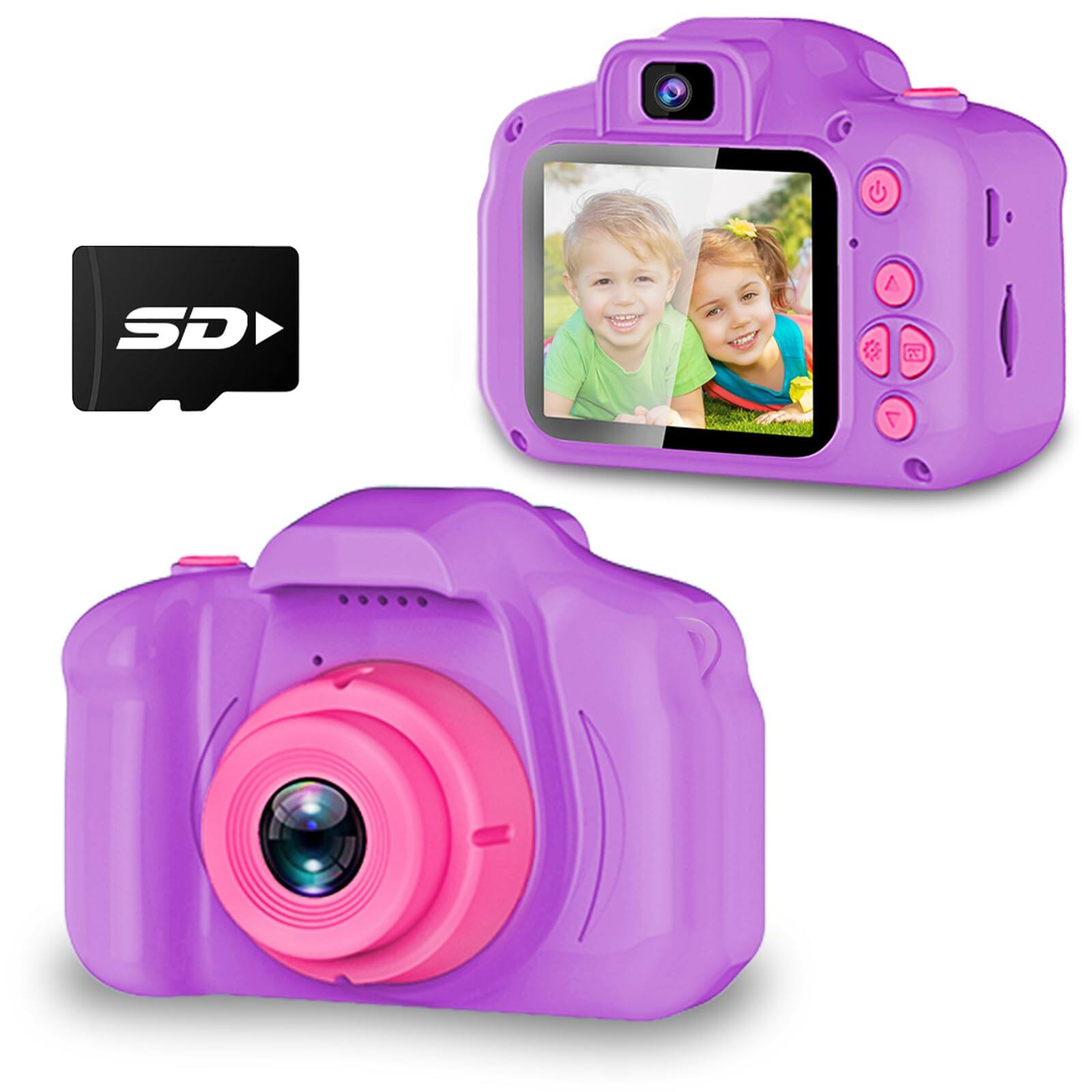 Front. PRIMEPLUS - Upgraded Kids Selfie Camera, 8MP HD 1080P Video Camera, Dual Lens, Shockproof Christmas Gift for 3-10.