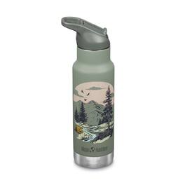 Klean Kanteen - 12oz Classic Kid's Insulated Water Bottle w/ Flip Seal Sport Cap - Leakproof - Mountain Scape