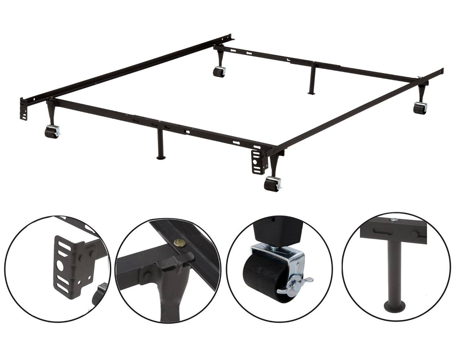 Back. Kings Brand Furniture - Kings Brand Furniture Twin/Full/Queen Metal Bed Frame - Black.