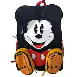 Disney - Mickey Front Body 16" Backpack with 3D 3 Zipper Pockets - Multicolored