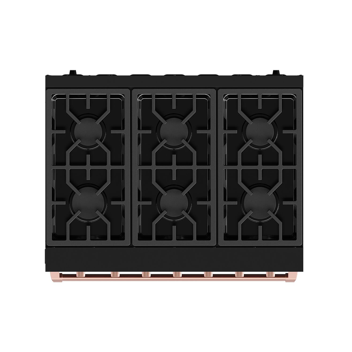 Back. Thor Kitchen - Gordon Ramsay Series by Thor Kitchen 6.0 Cu. Ft Freestanding Gas Range with Rose Gold Hardware - Black.