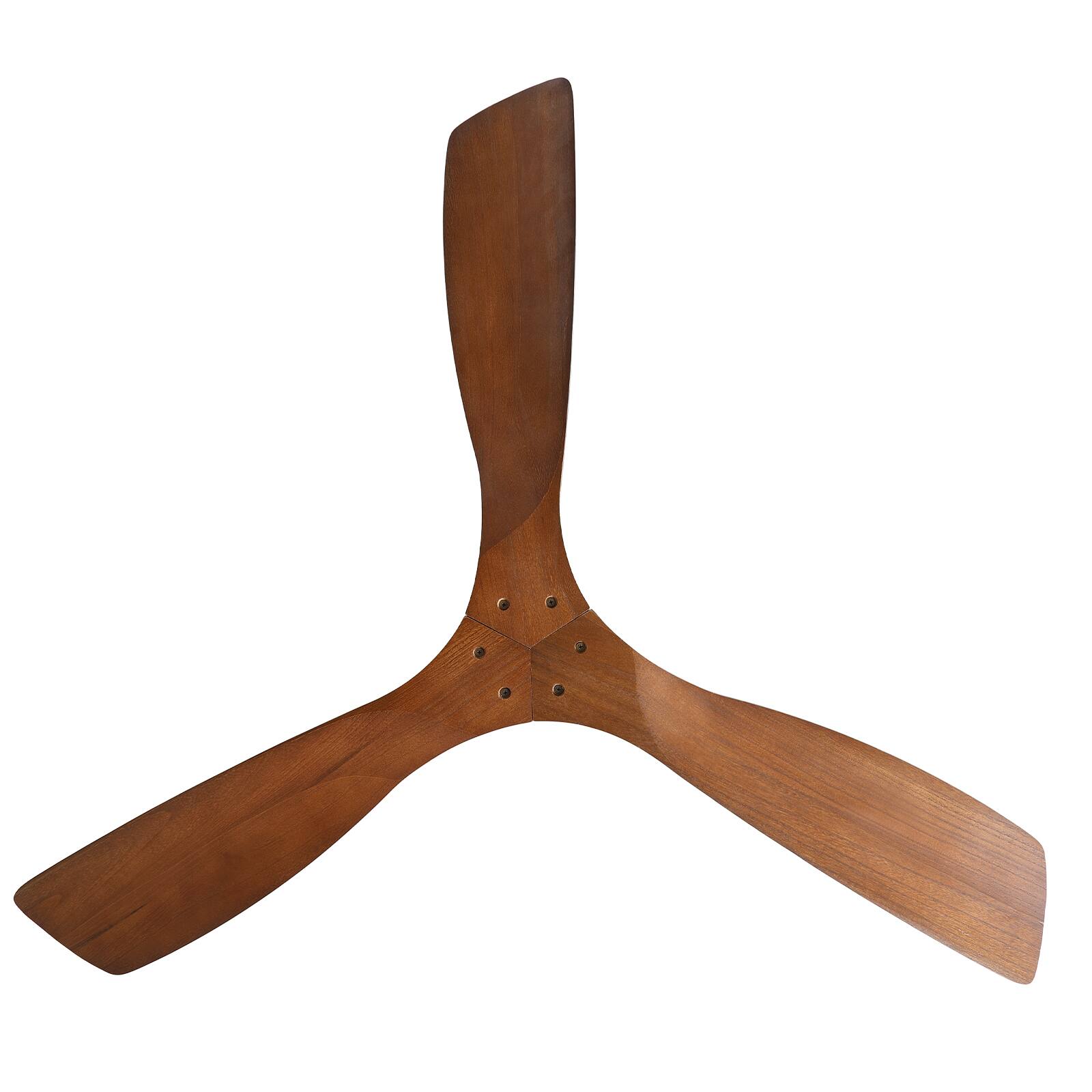 Alt View 1. Sofucor - Modern Solid Wood Low Profile Ceiling Fans No Light Quiet DC Motor 6 Speed & Timer & Reversible for Bedroom Living Room - 52'' - Downrods Ceiling.