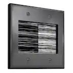 Front. Fosmon - 2-Gang Brush Wall Plate Wire Hider, Ethernet Wall Plate Cover, Cable Pass Through Wall Plate for Speaker Coaxial HDMI - Black.