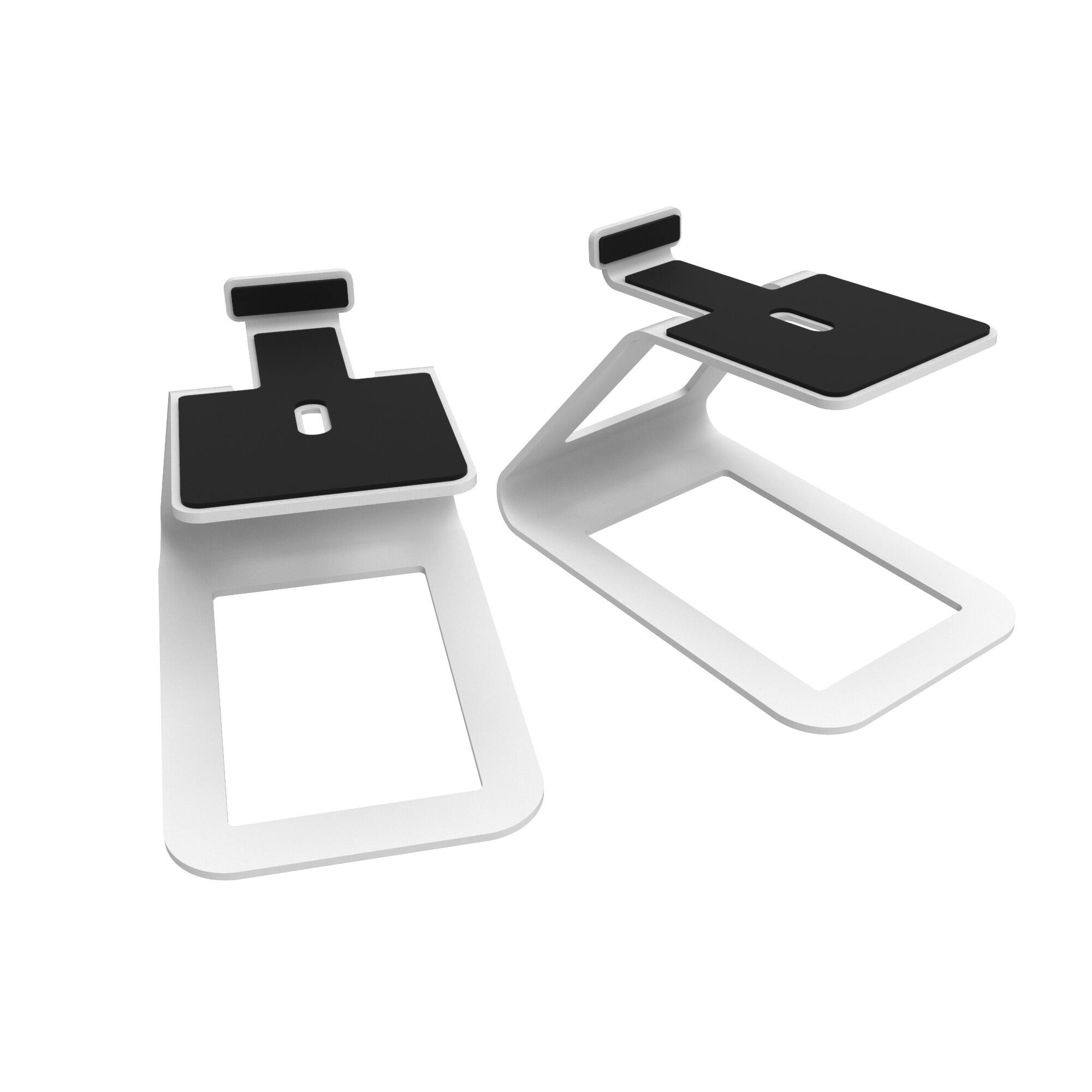 Angle. Kanto - Elevated Desktop Speaker Stands for Midsize Speakers, Pair - White.