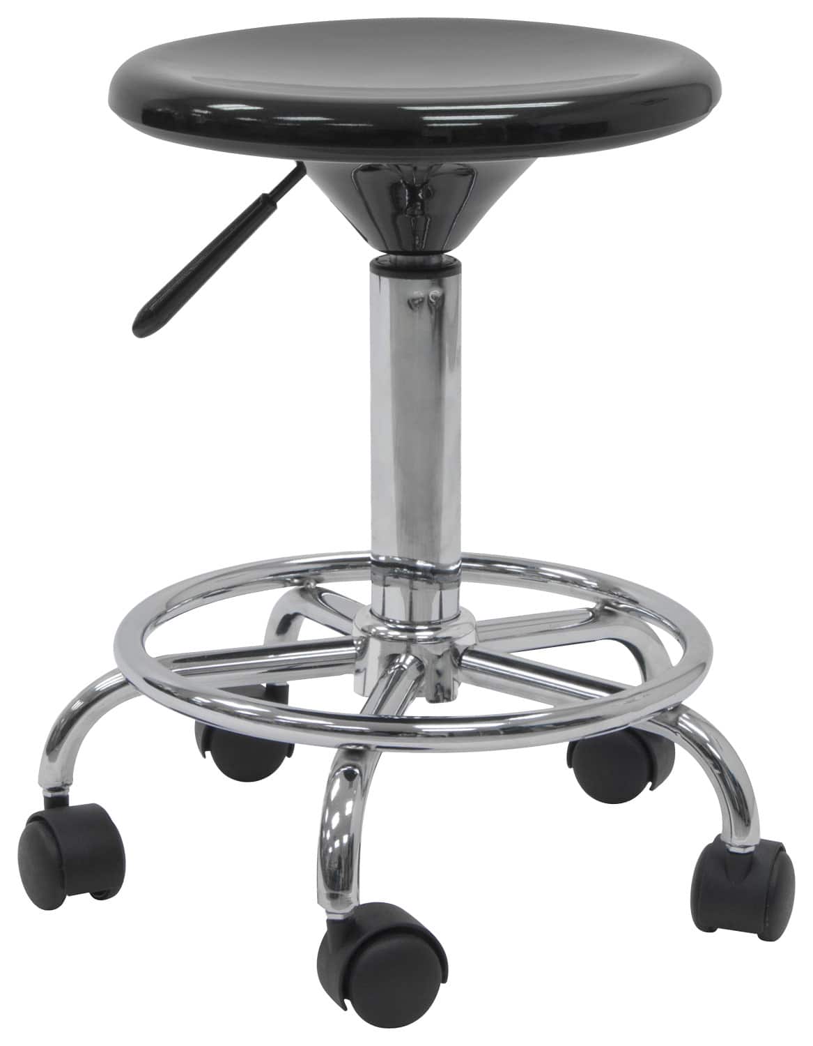 Front. Studio Designs - Studio Stool - Black/Chrome.