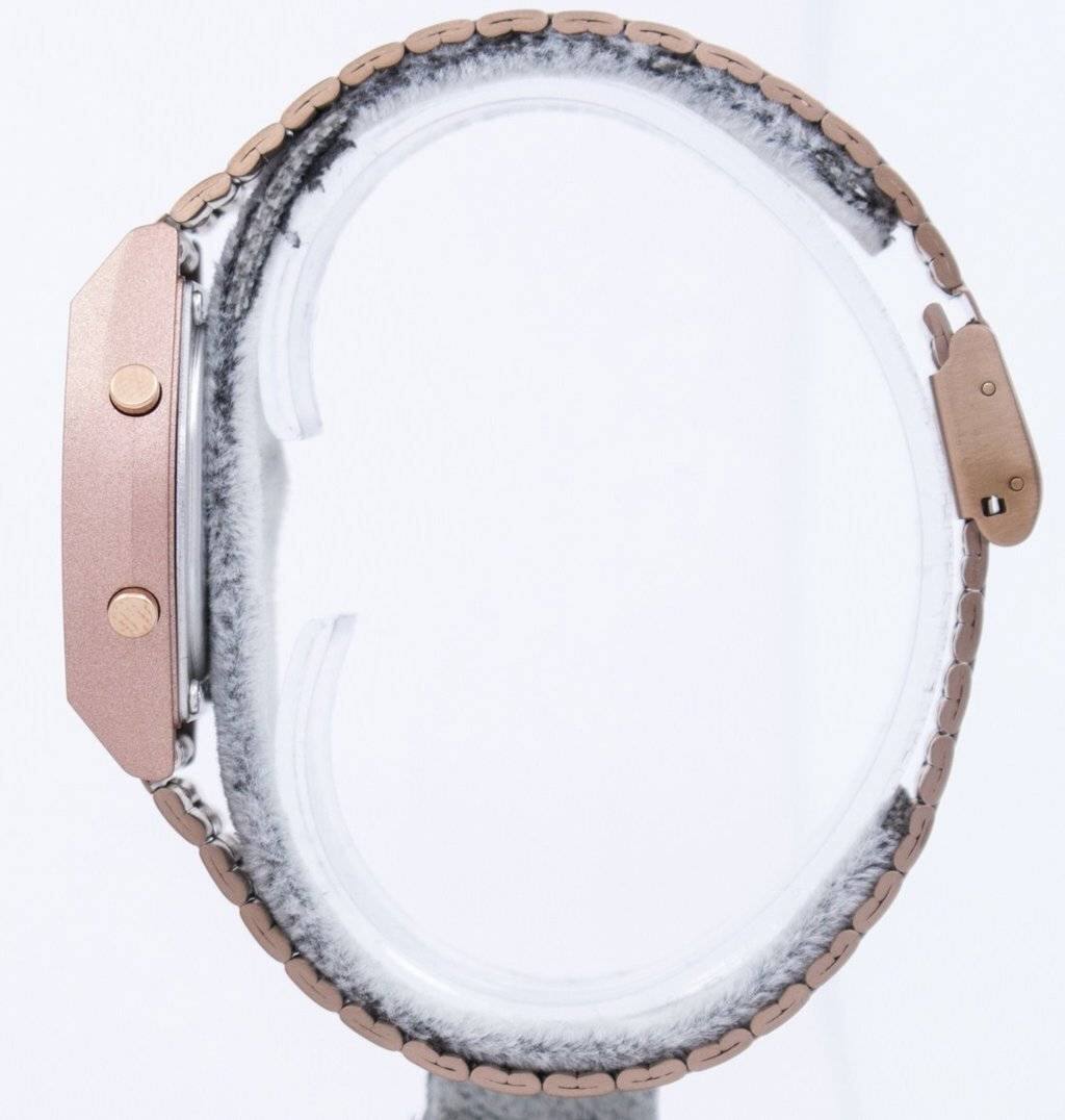 Left. Casio - Casio Unisex Digital Watch with Rose Gold Dial - B640WC-5ADF - Gold.