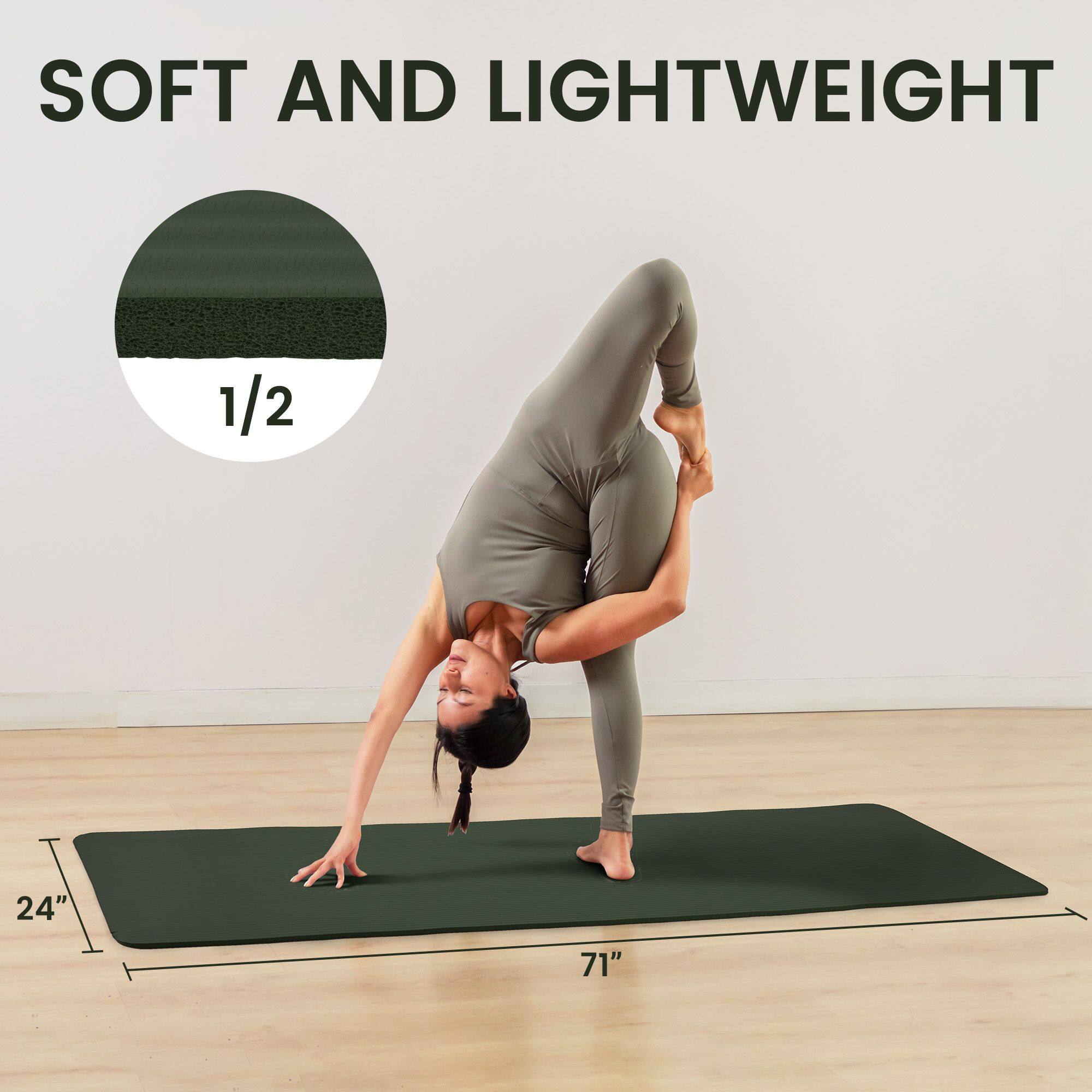 SOFT AND LIGHTWEIGHT  
1/2  
24" x 71"