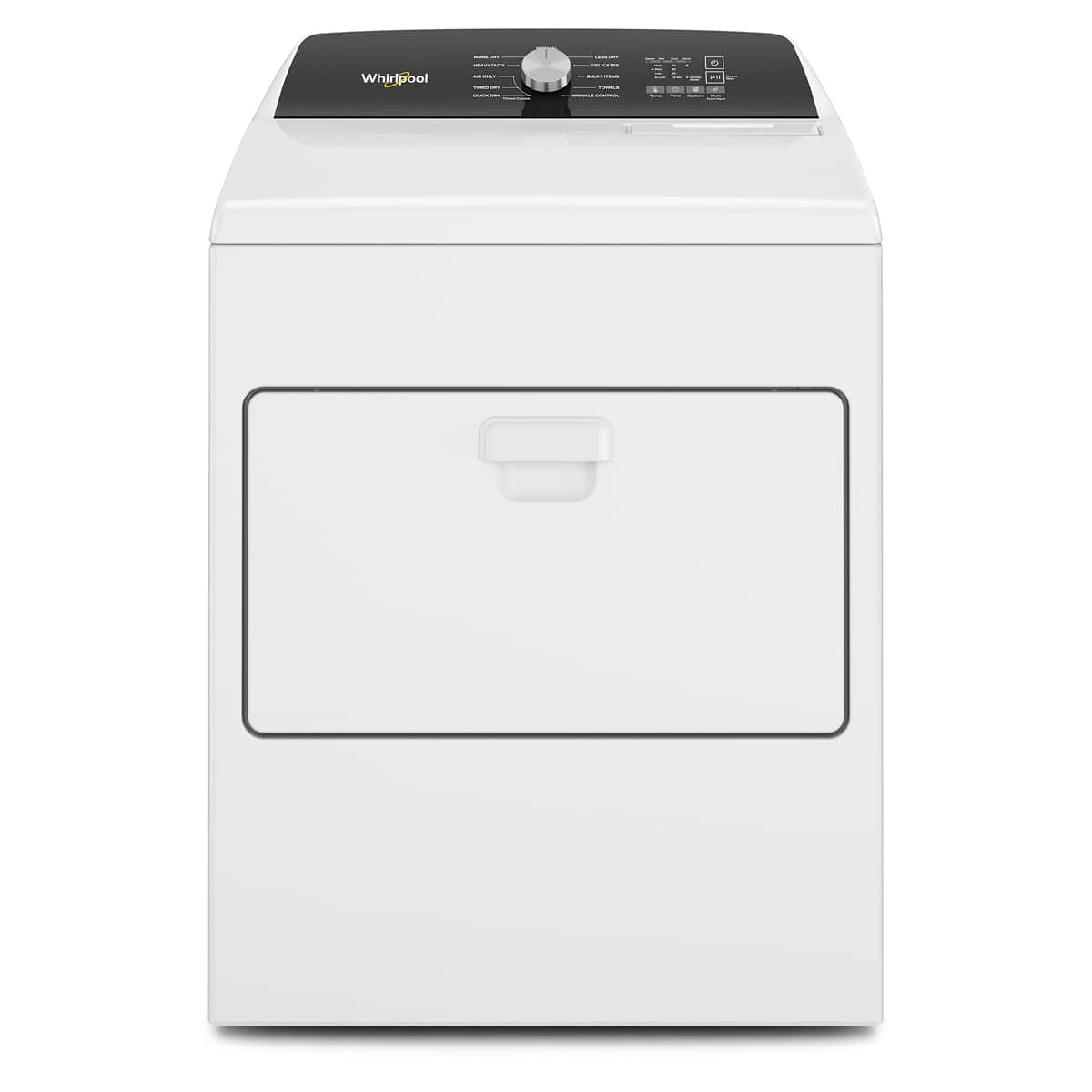 Front. Whirlpool - Whirlpool - 7.0 Cu. Ft. Top Load Electric Moisture Sensing Dryer - White - White.