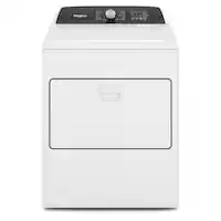 Whirlpool - 7.0 Cu. Ft. Top Load Electric Moisture Sensing Dryer - White - Front_Zoom