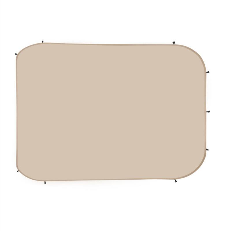 Angle. HTUTWOO - Pop up Gazebo Screen Tent - 12x12ft Large 6-Sided Camping Canopy Tent with Removable Top and Carry Bag for 8-10 Persons - Beige.