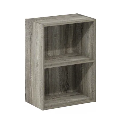 Front. Furinno - Gehry 3-Tier Bookcase, Bookshelf with Adjustable Shelves - White.