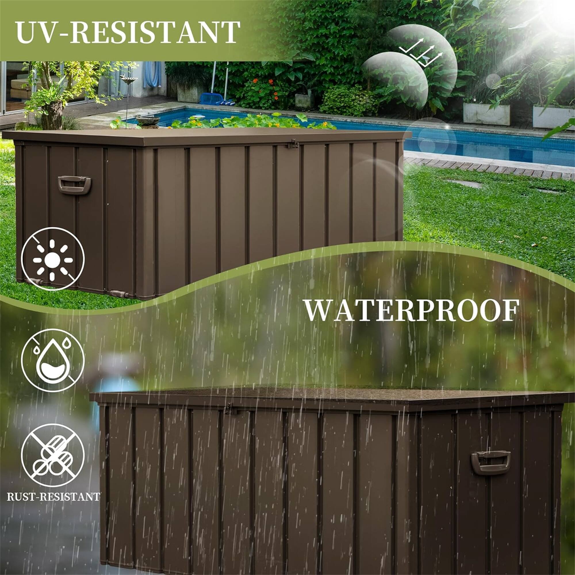 UV-Resistant  
Waterproof  
Rust-Resistant