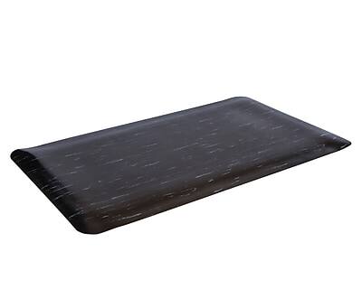 Alt View 2. Crown Mats - Crown Cushion-Step Marbleized Rubber Anti-Fatigue Floor Mat, 36" x 72" - Black.