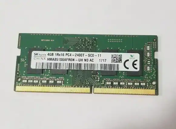 M7321800 034 SK hynix 4GB 1Rx16 PC4-2400T-SCO-11 PC4 - 2400T SCO 11 - CHINA HMA851S6AFR6N-UH - UH NO AC 1717 295078FD GCO CE hynlx SK - ISC 158 15. 150 8 259