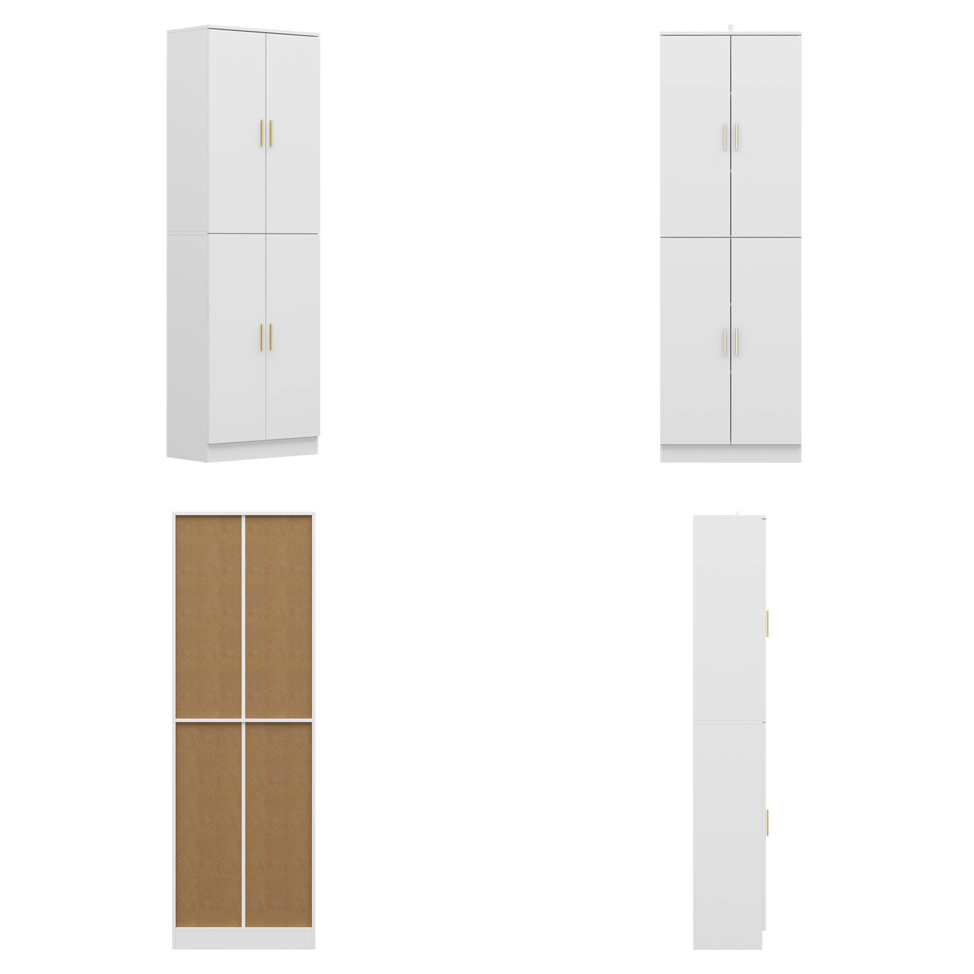 Angle. FUFU & GAGA - FUFU&GAGA Multi - Functional Storage Kitchen Cabinet: Flexible Organization Pantry Cabinet - White.