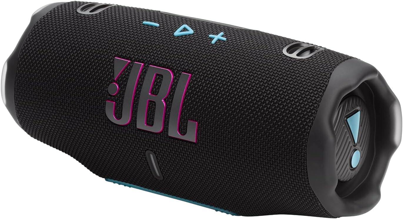 Alt View 2. JBL - Charge 6 Portable Waterproof Bluetooth Speaker with Carrying Case - Black/Teal.