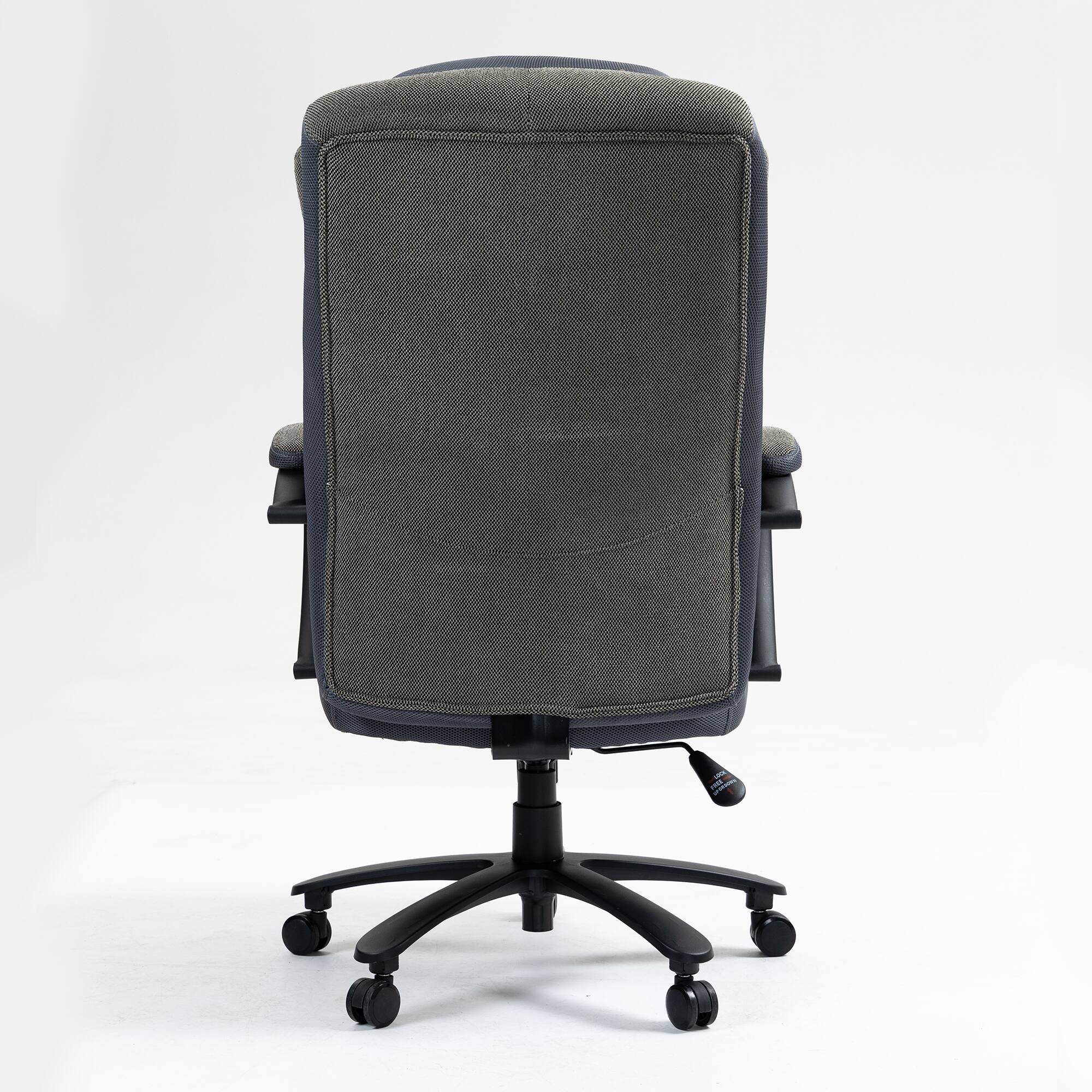 Alt View 3. PexFix - Big and Tall Executive Office Chair, 400 lb. Capacity with S-Curve Lumbar Support for Desk Work - Gray.
