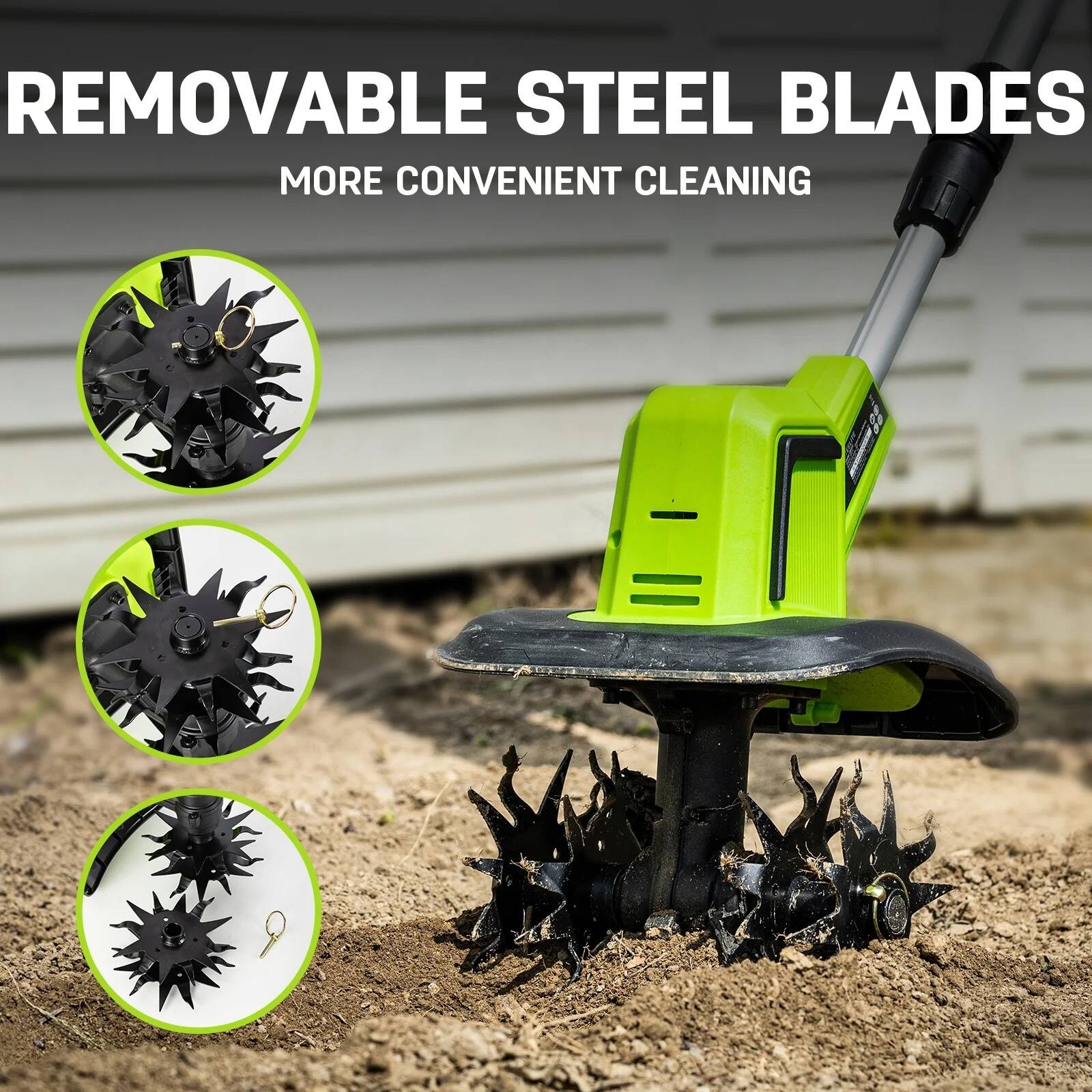 REMOVABLE STEEL BLADES  
MORE CONVENIENT CLEANING