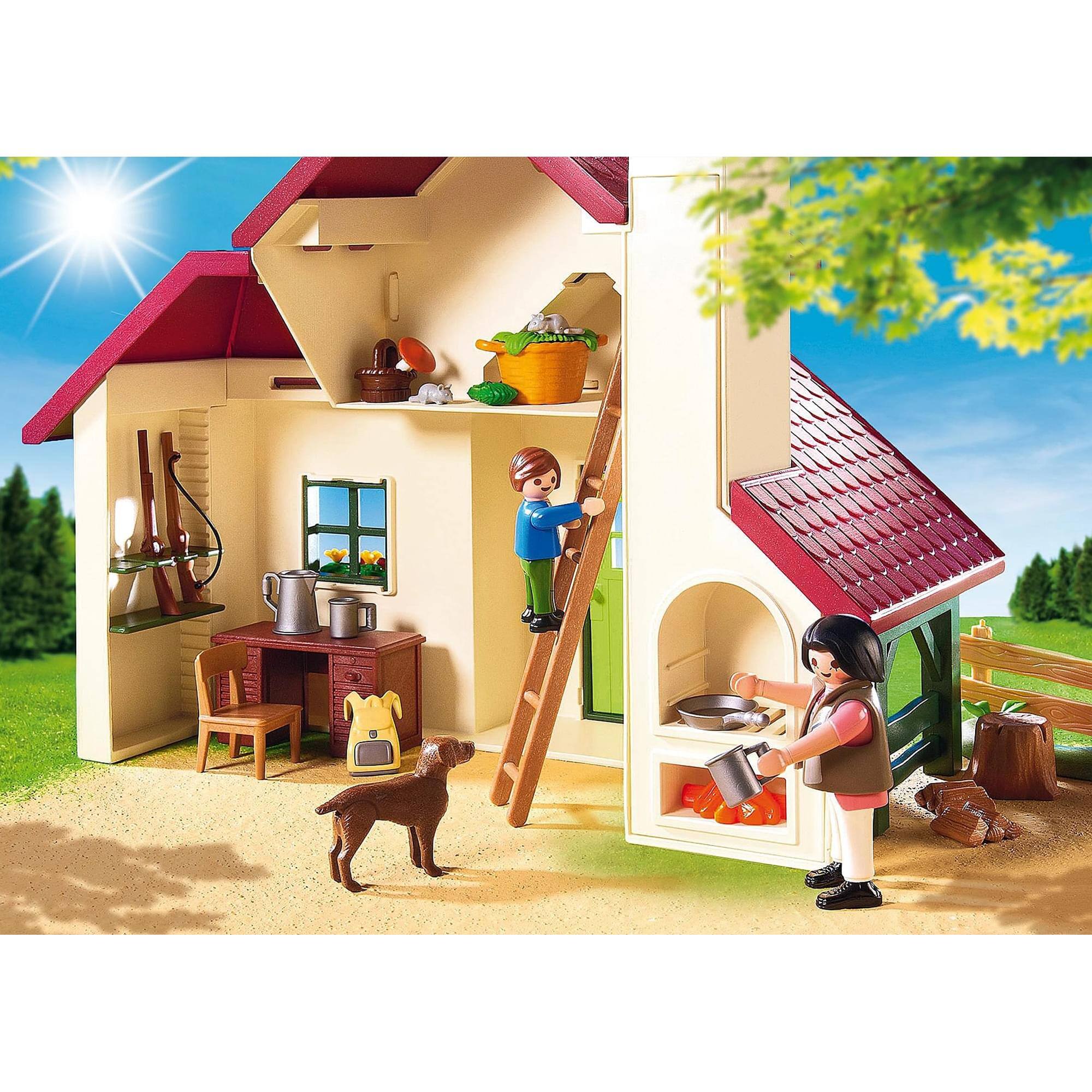Alt View 3. Playmobil - Playmobil 6811 Country Forest Ranger House Building Set - Multi-Color.
