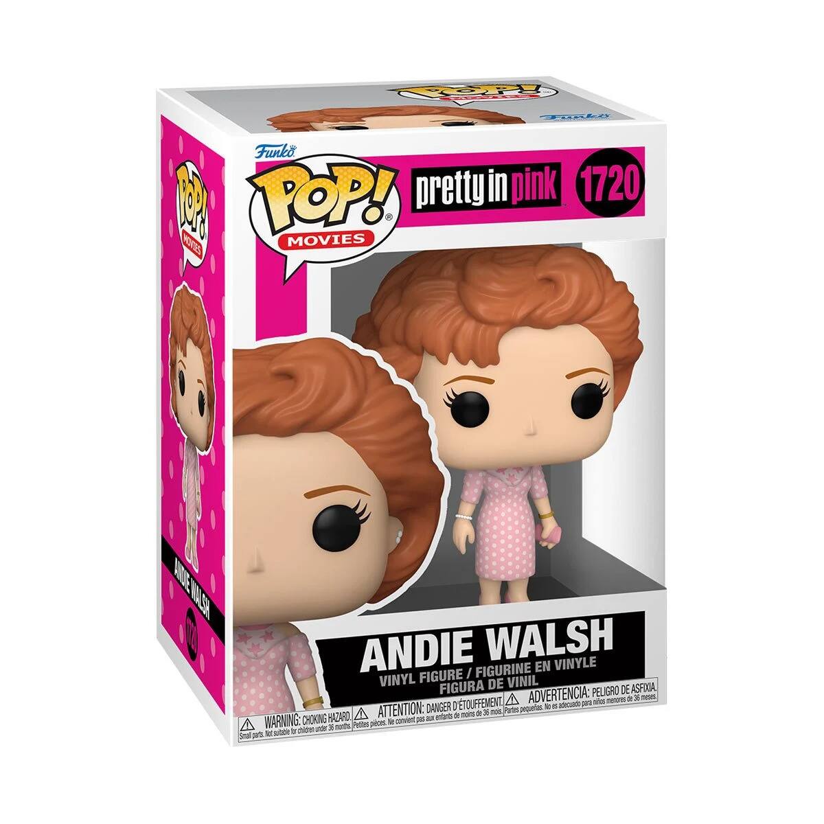 P FAXLO Funko  1 POP! pretty in pink 1720 E MOVIES 31 NULSA ANDIE WALSH FIGURINE EN VINYLE FIGURE / VINYL FIGURA DE VINIL ASFOCA ADVERTENCIA PELIGRO DE touffement ATTENTION: DANGER D'TOUFFEMENT Partes peqvetus N a adecsado pri A  mins 5 36 mot WARNING: CHOKING HAZARD - ontants A Pettes pieoest le chiden -dr 3 norths N subbe T Smal pu