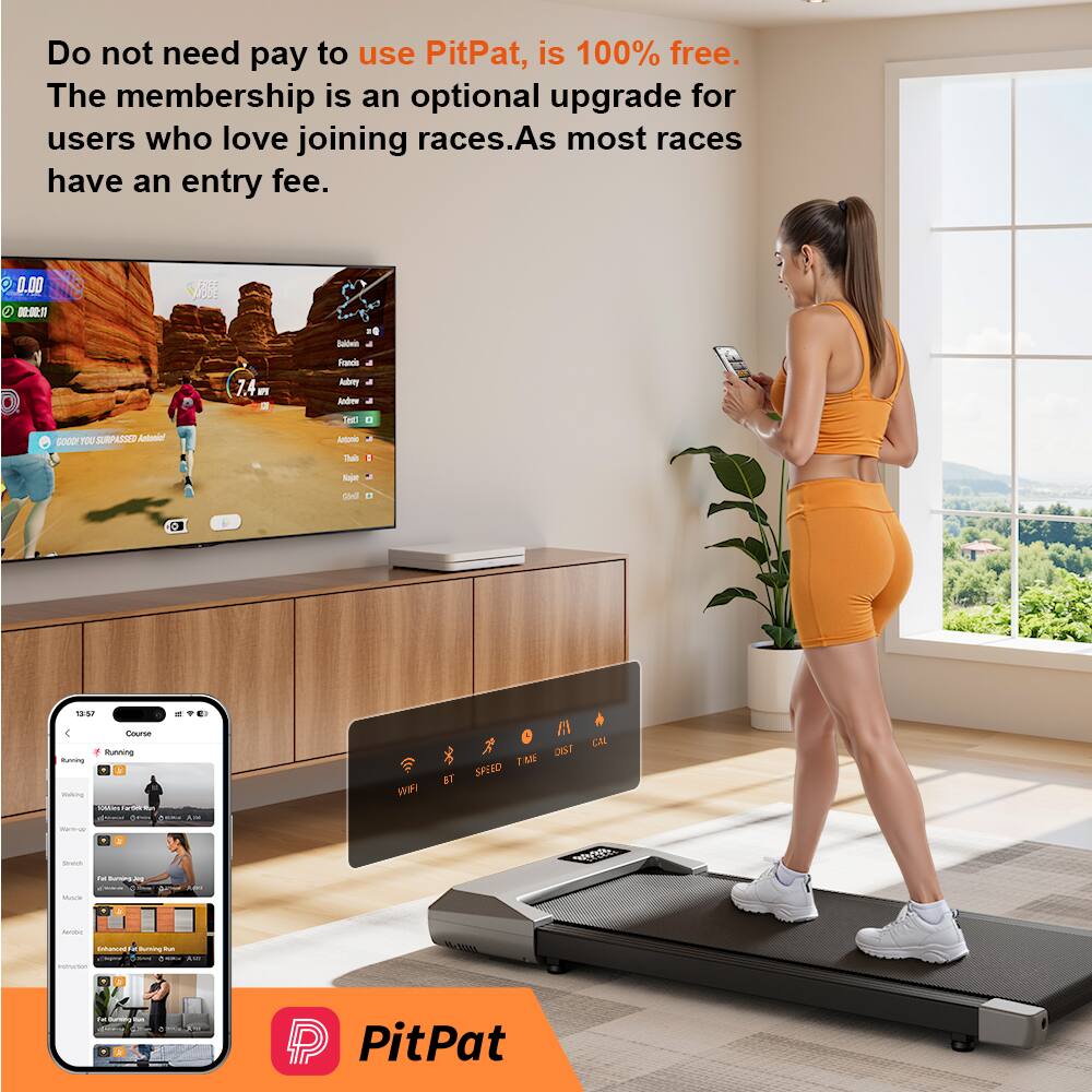 Do not need pay to use PitPat, is 100% free. The membership is an optional upgrade for users who love joining races. As most races have an entry fee.