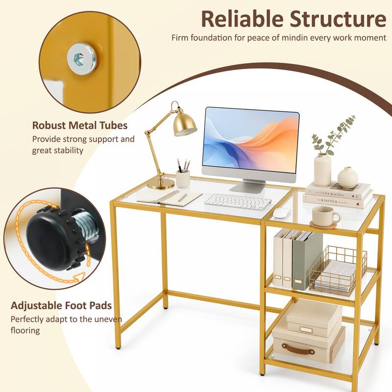 Reliable Structure  
Firm foundation for peace of mind in every work moment  

Robust Metal Tubes  
Provide strong support and great stability  

Adjustable Foot Pads  
Perfectly adapt to the uneven flooring