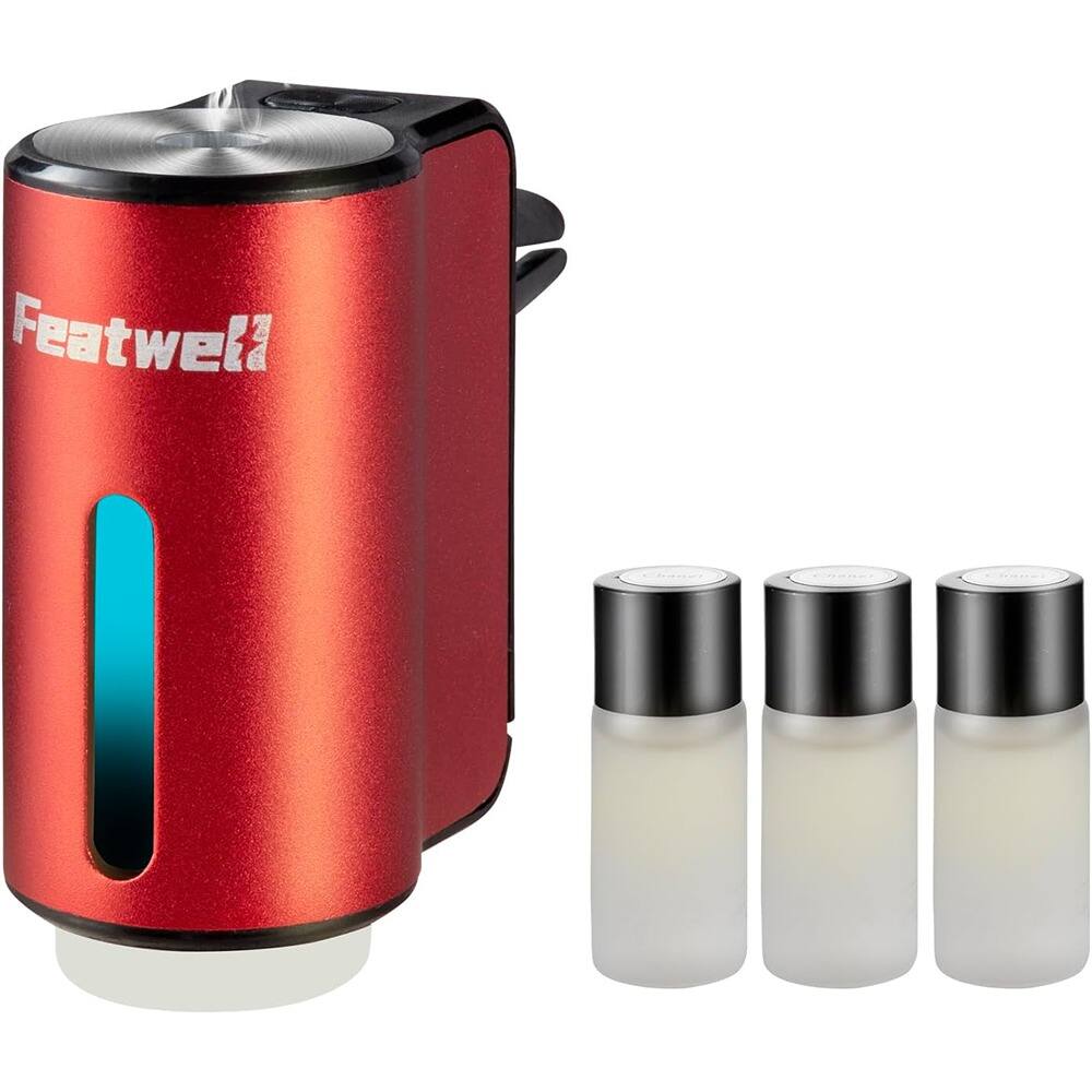 Front. RTMB - Car Essential Oil Diffuser – Red, Aromatherapy, Vehicle Humidifier.