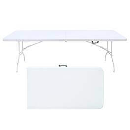 ELEMENT ACE - 8ft Folding Table - Portable Plastic Table for Camping, Picnics, Parties - White