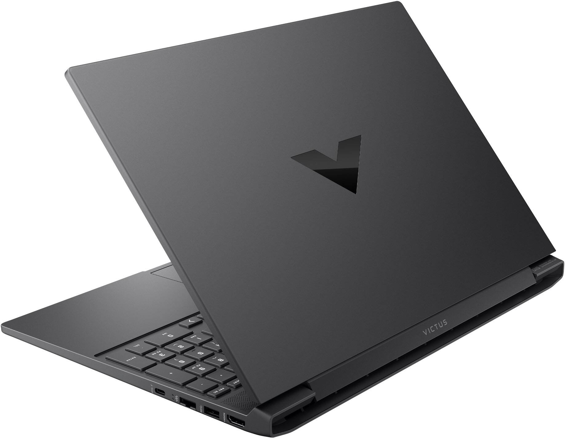 Alt View 4. HP - Victus 15.6" Full HD Gaming Laptop - AMD Ryzen 5 7535HS (2023) - 8GB DDR5 Memory - NVIDIA GeForce RTX 3050 - 512GB SSD - Mica Silver.