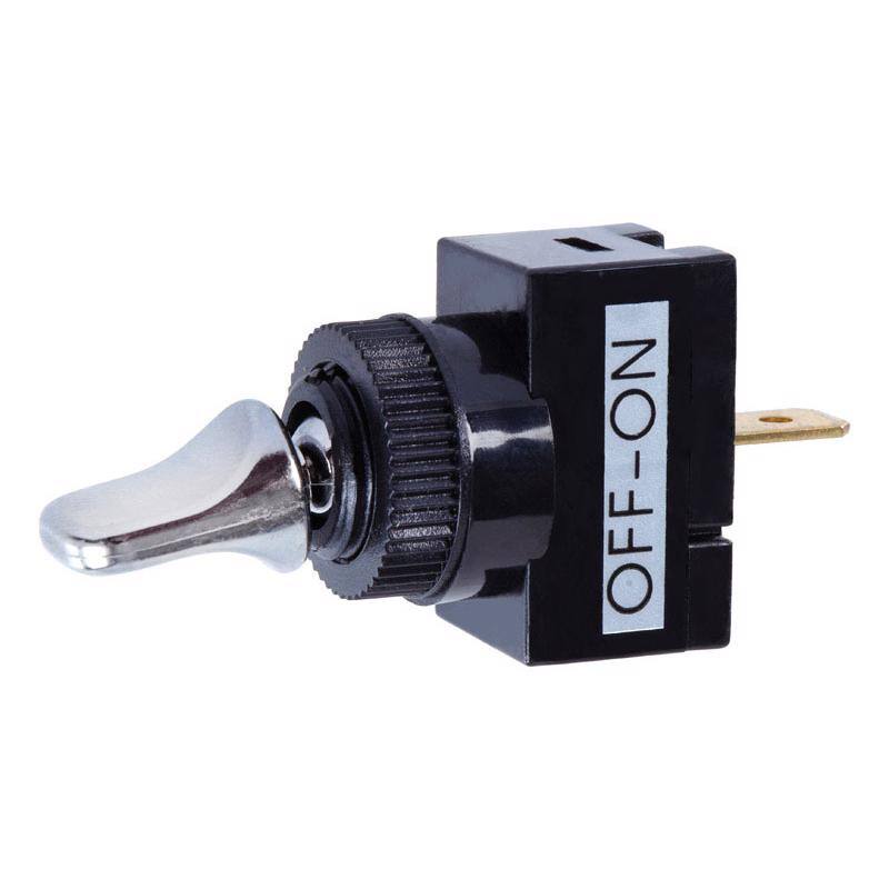 Angle. Jandorf - Jandorf 20 amps Single Pole Toggle Automotive/Marine Switch Black/Silver 1 pk - Black/Silver.