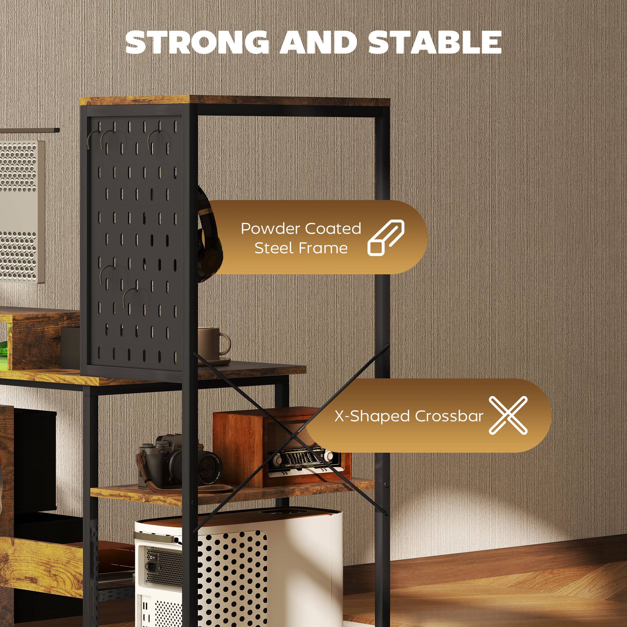 STRONG AND STABLE Powder Coated Steel Frame X-Shaped Crossbar