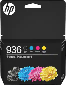 HP - 936 4-Pack Standard Capacity Ink Cartridges - Black/Cyan/Magenta/Yellow