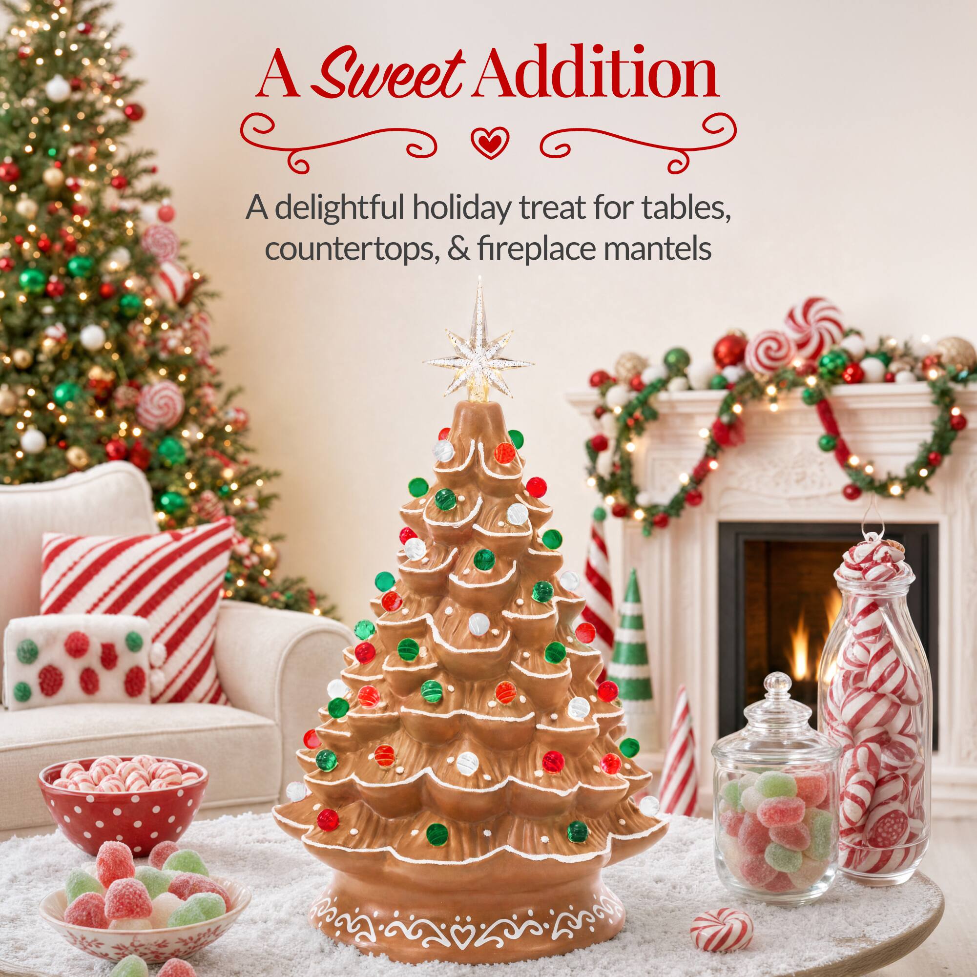 Best Choice Products 15in Ceramic Christmas Tree, Pre lit Hand