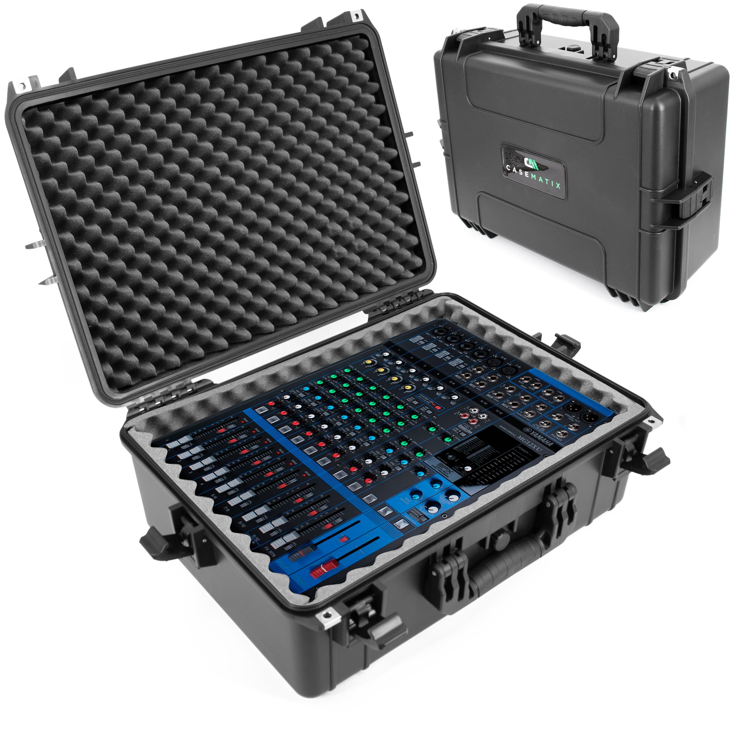 "CASEMATIX - Waterproof Mixer Carry Case Fits with Yamaha MG12XU 12 Channel DJ Mixer and More Mixers up to 17"" x 12.1"" x 5"" - Black" price history on PriceWatchPro